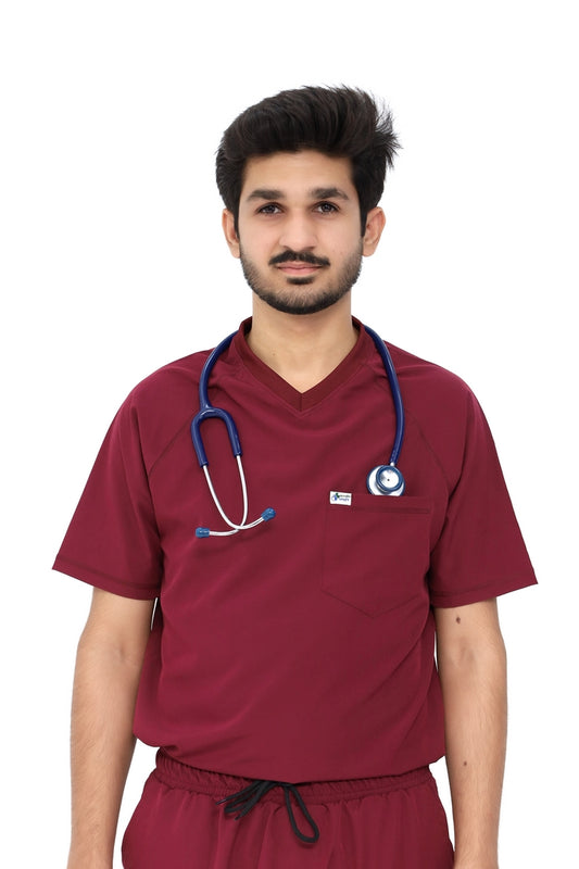 Men classic v neck scrubs