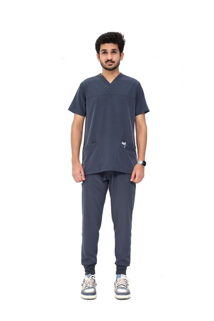 Men V Neck Stretch With Jogger Pant