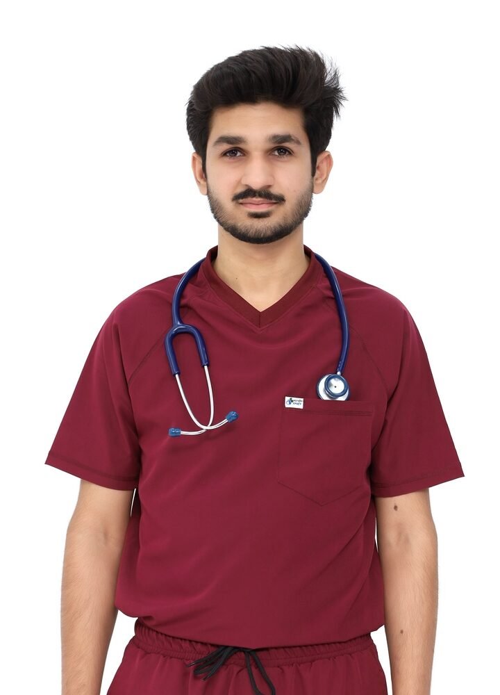 Men Raglan Sleeve v neck scrubs