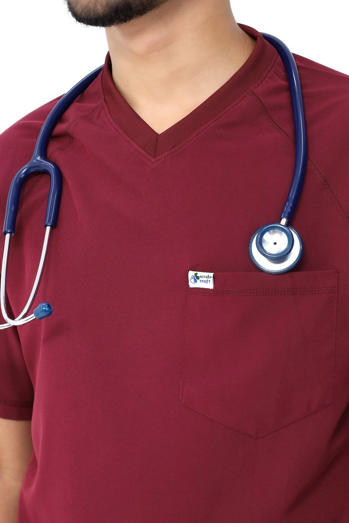 Men Raglan Sleeve v neck scrubs - Image 2