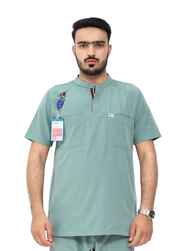Medical scrubs hidden placket