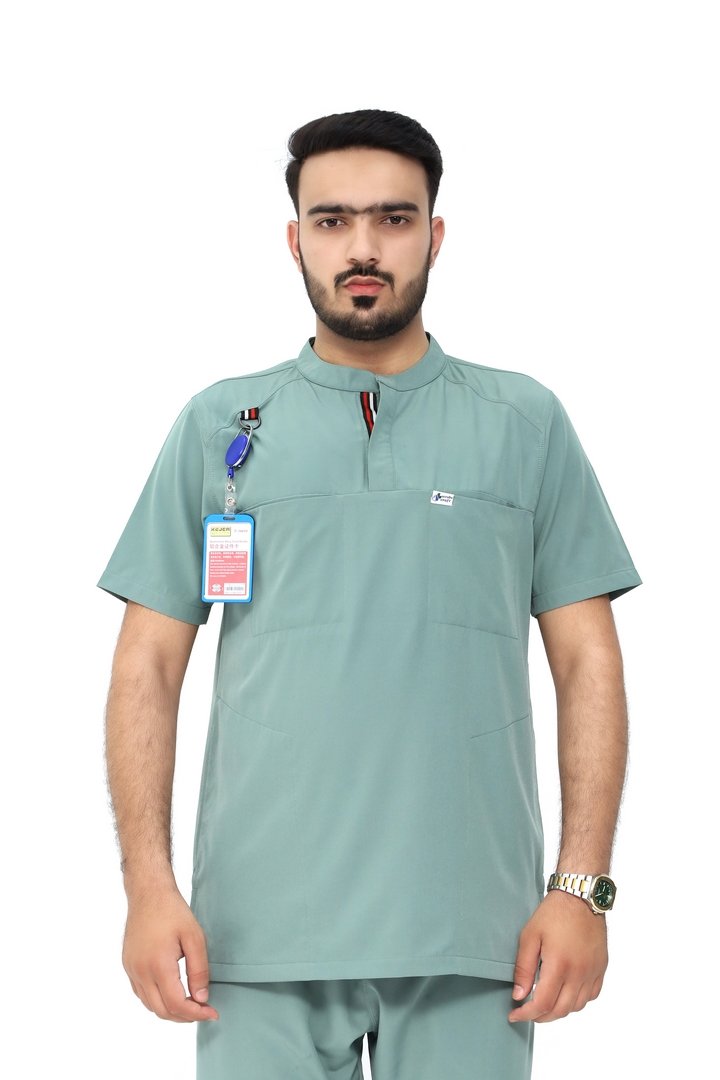 Medical scrubs hidden placket
